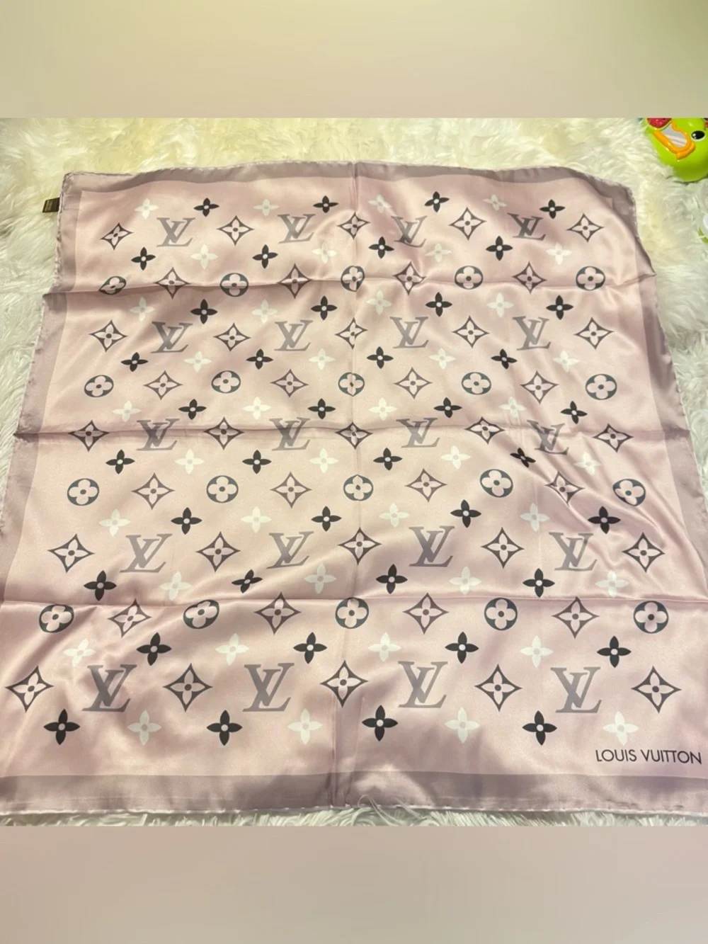 Luxury vibes LOUIS VUlTTON monogram silky scarf 35x35 PURPLE‼️LAST ONE LEFT